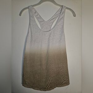 Lululemon Athletica Gray Tan Backless Tank Top